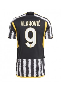 Fotbalové Dres Juventus Dusan Vlahovic #9 Domácí Oblečení 2023-24 Krátký Rukáv